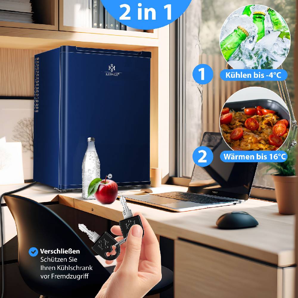 wmk-shop24 KESSER® Mini Kühlschrank mit Schloss Minikühlschrank 40L Minibar Hotel Leise Rabatt