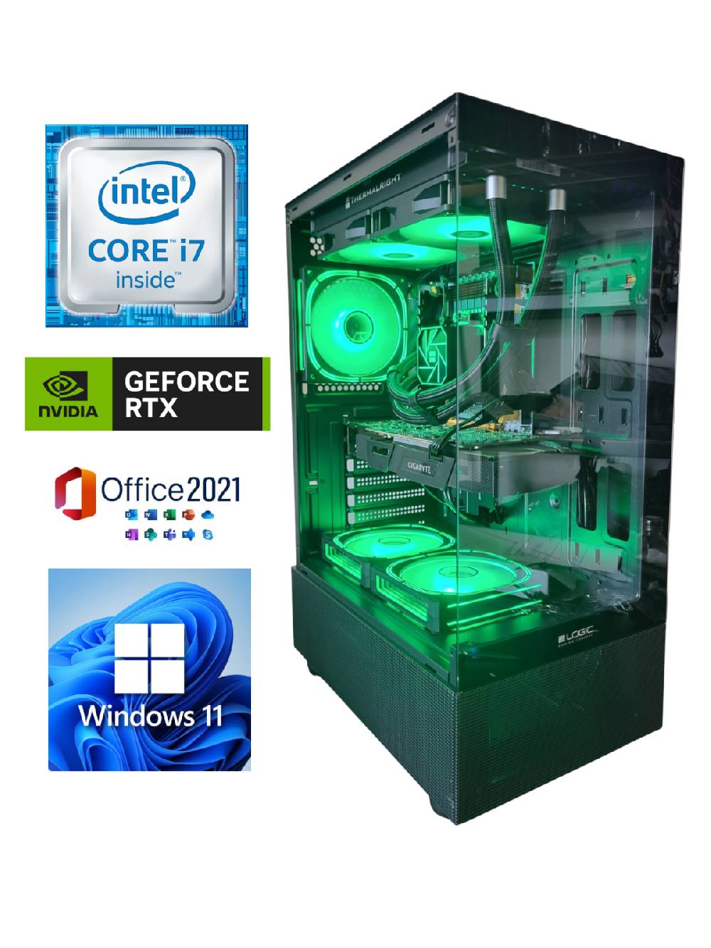 Hardwareartde Ultra Gaming PC - Intel i7 3.90Ghz | 32GB RAM | 1TB SSD | Nvidia RTX 3050 8GB