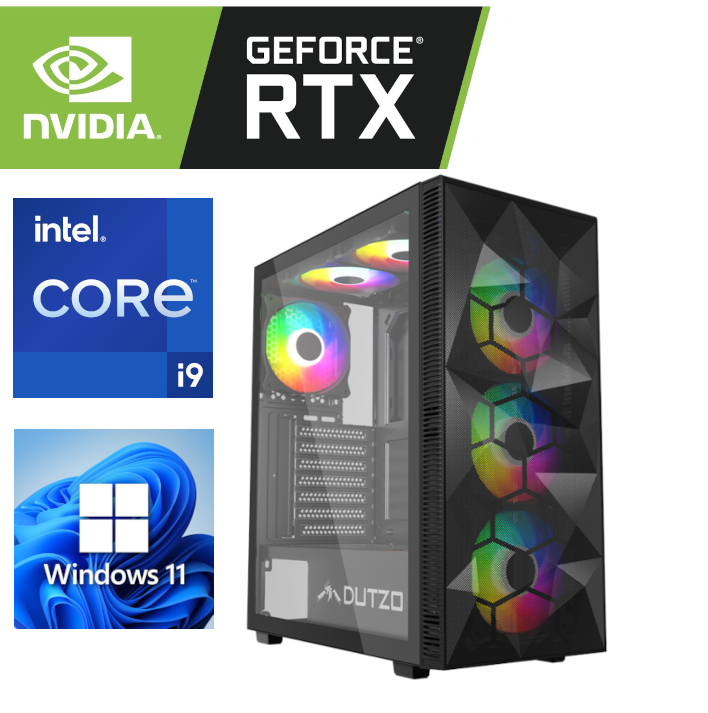 Hardwareartde Monster Gaming PC - Intel Core i9 | 32GB RAM | 1TB SSD | Nvidia RTX 4060Ti 16GB