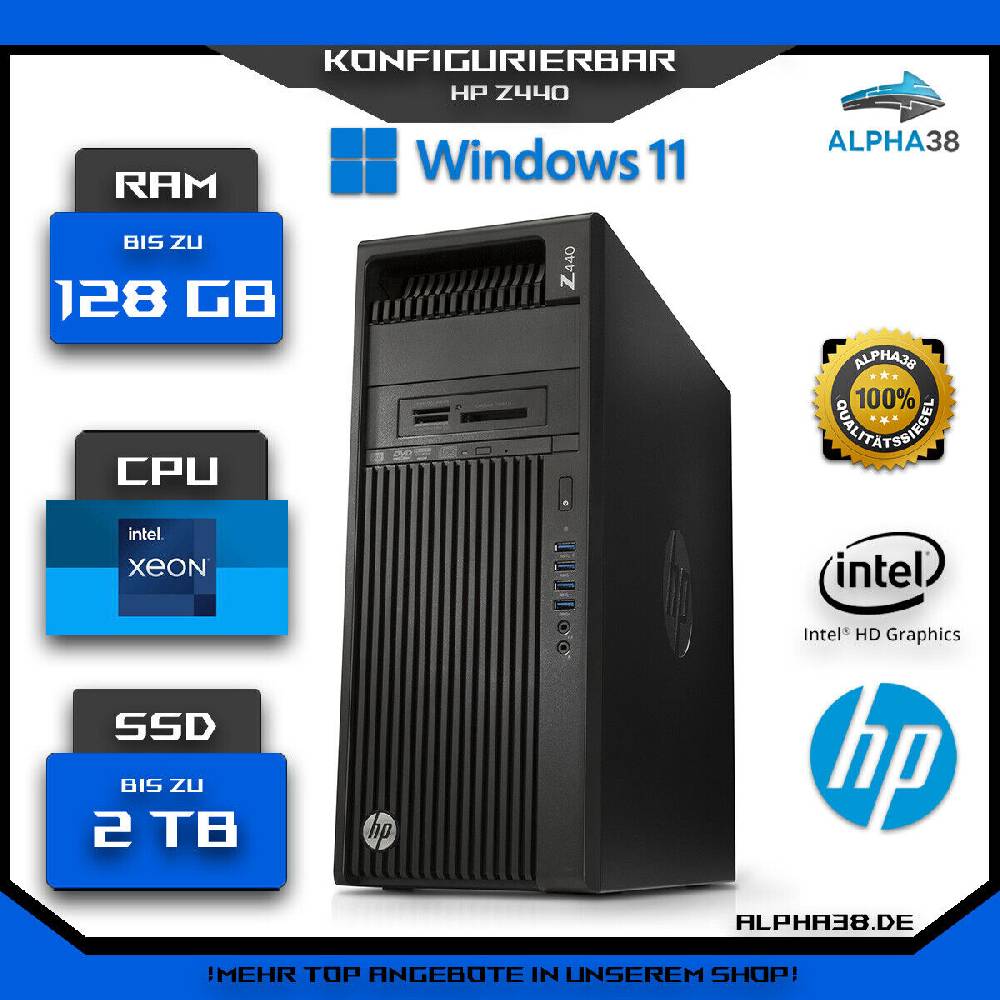 Alpha38 HP Z440 Workstation Windows 11 PRO PC 