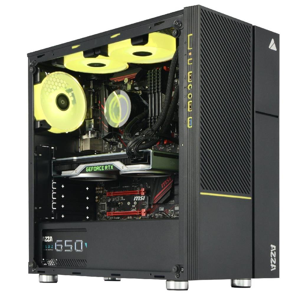 Workstation4u AZZA Iris PC Intel Core i5-9600K 16GB RAM 500GB SSD GeForce RTX 3050 Win11