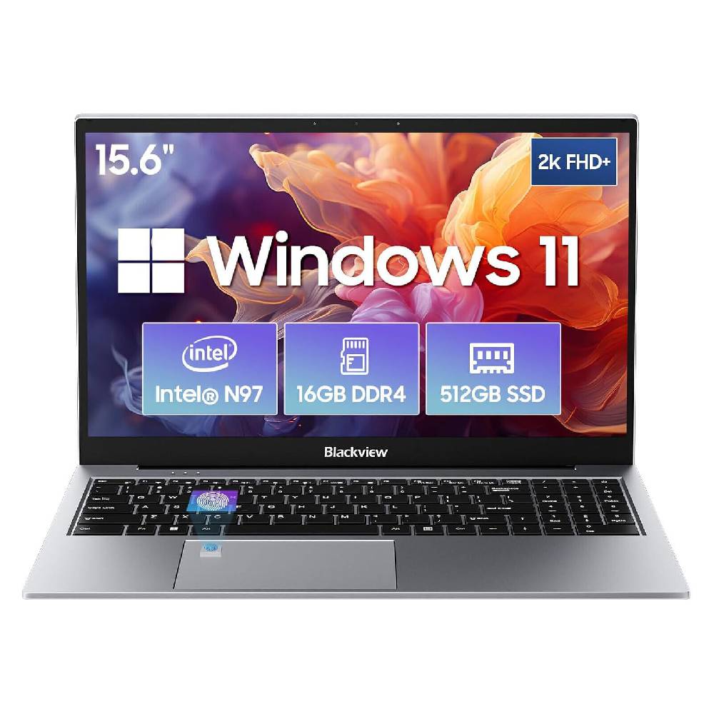 Blackview_phone Blackview Laptop 15,6Zoll Notebook 16GB DDR4 512GB SSD Intel 12th N97 3.6GHz W11 Exklusivangebot