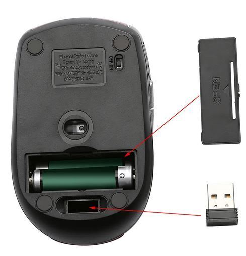 ADAH1318 Funk Maus Büro Kabellos Wireless Mouse Für PC Laptop Schwarz Grau Rot Blau USB Super Sparpreis