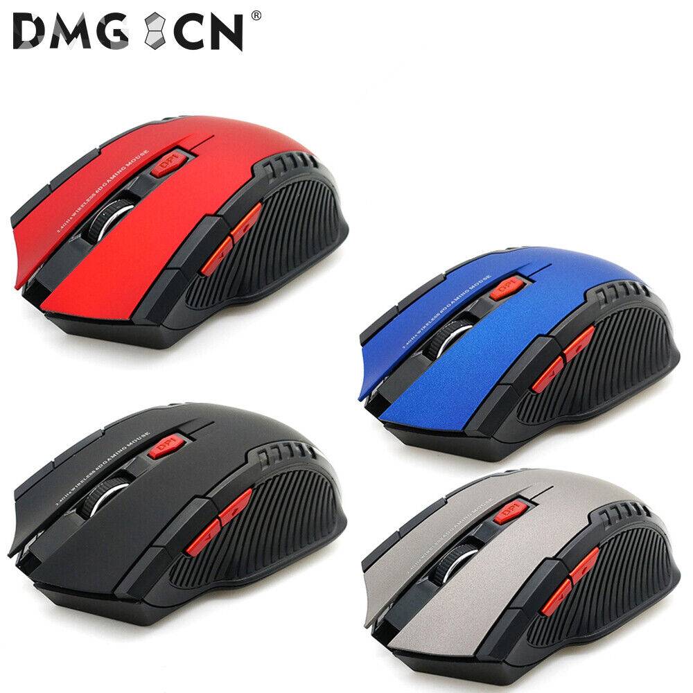 ADAH1318 Funk Maus Gaming Kabellos Wireless Mouse Für PC Laptop Schwarz Grau Rot Blau USB