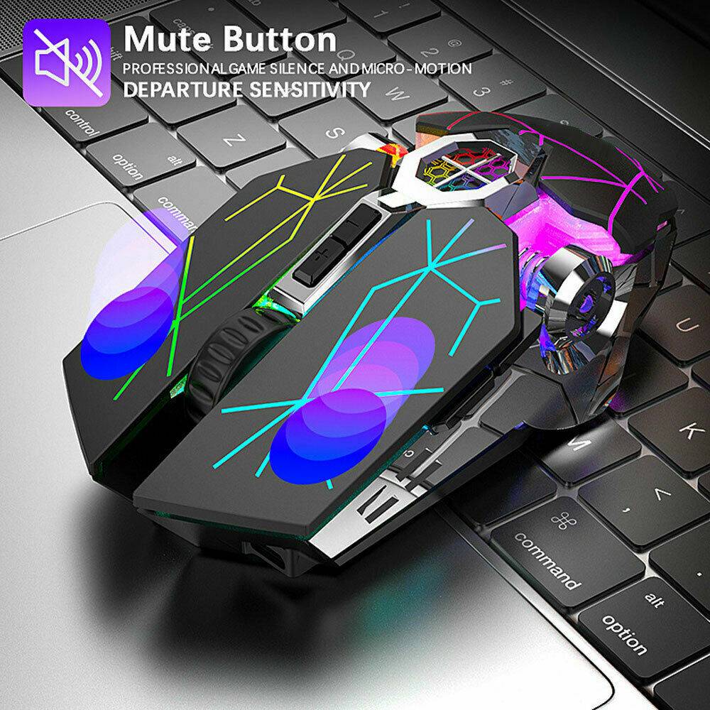 tungtu2017 Gaming Maus USB Gamer Mouse PC Wireless Maus Notebook Laptop LED 2.4GHz 1800DPI