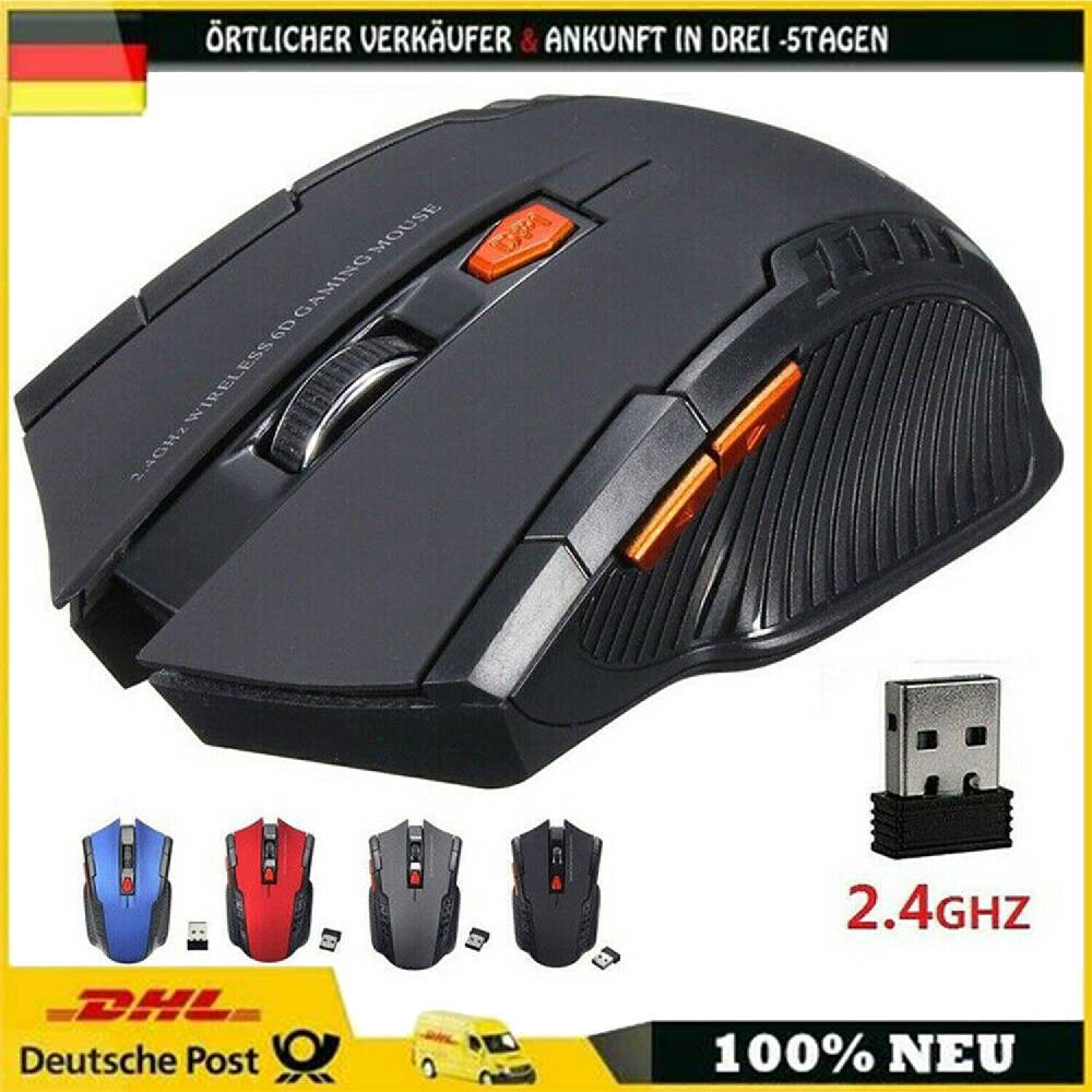 Blissfull-EU PC Maus Kabellos USB Wireless Mouse Computer Notebook Laptop Funkmaus Neu