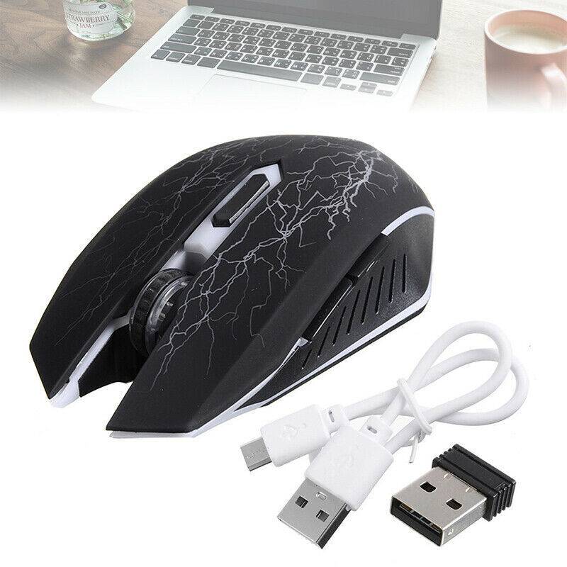 rxfuntool USB Wireless Kabellose Maus PC Gamer Mouse Laptop Funkmaus RGB Gaming Mouse Rf zollfrei