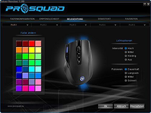 sat-chef ProSquad USB Gaming Maus 10 Tasten 6000dpi schwarz Computer PC LCD Display Licht 50% Rabatt für begrenzte Zeit