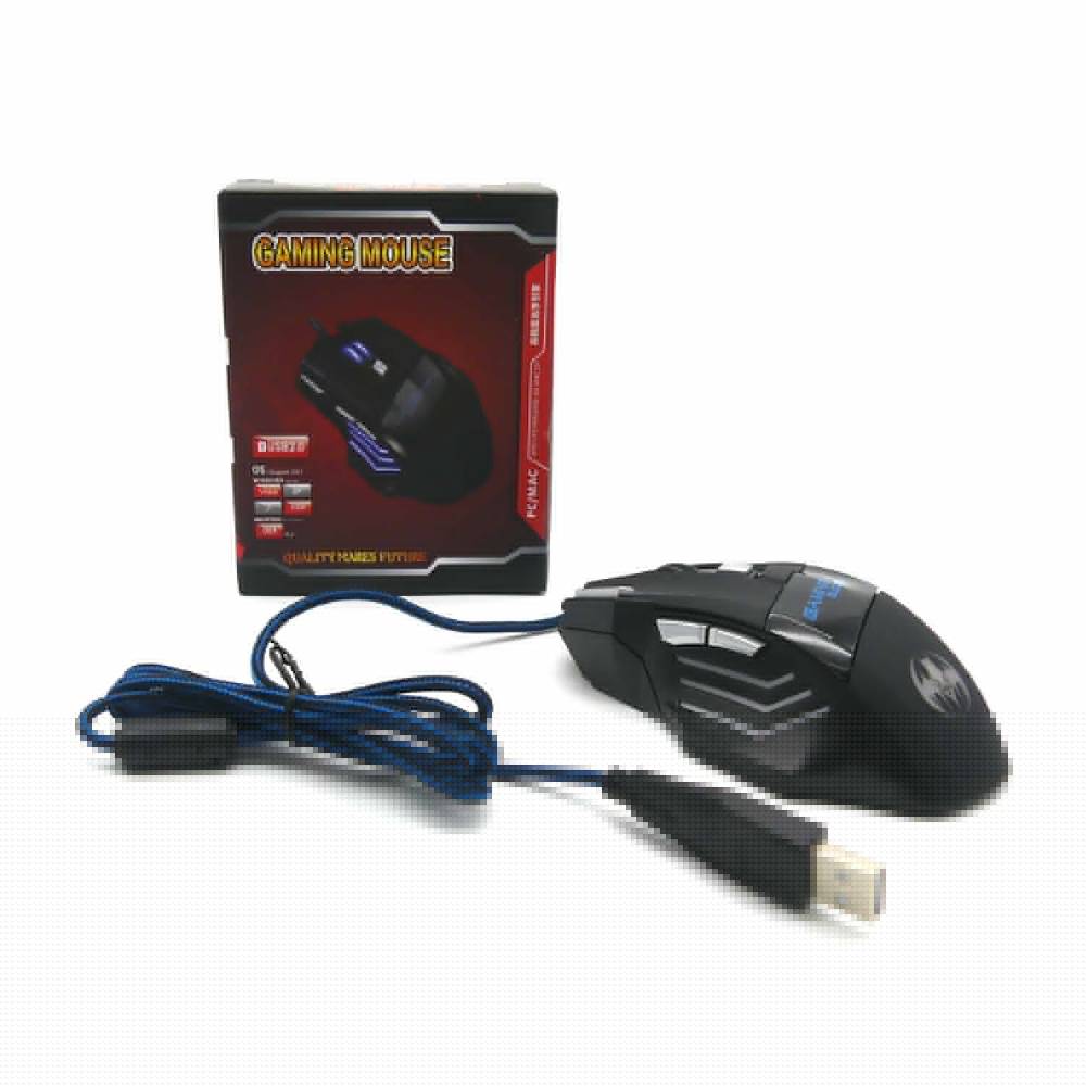 druckmittel.de Gaming Maus Bloodbat PC Laptop Kabelgebunden Mouse Einstellbar bis 6800 DPI