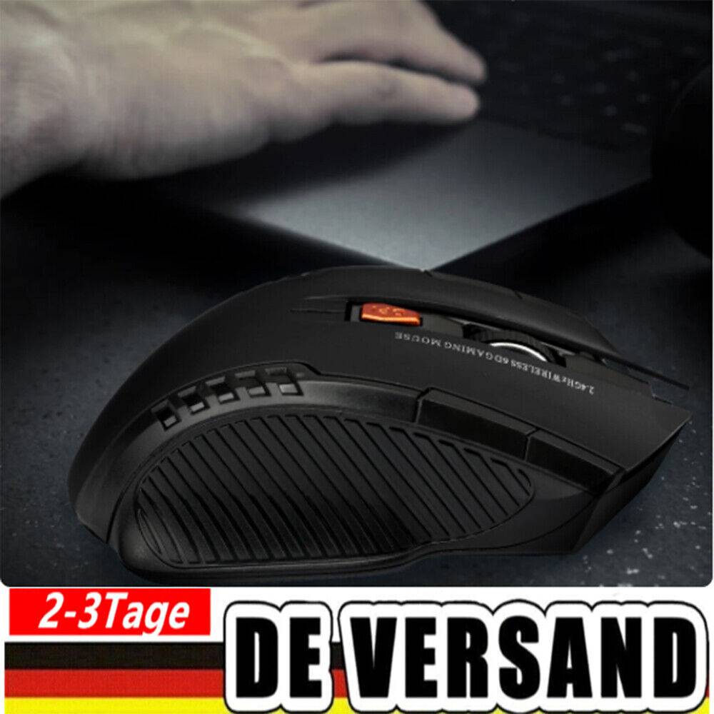 belucky-eu Wireless Kabellos Maus Mouse 2.4Ghz PC Maus USB Computer Notebook Laptop Funk