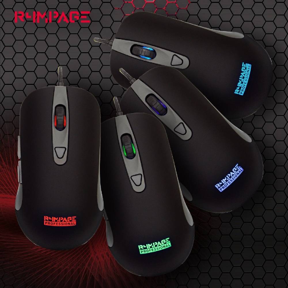 RCN-Webtrading GmbH Computer Maus 6 Tasten PC kabelgebunden USB Gaming LED RGB 400-4000dpi schwarz Limitierter Zeitrabatt