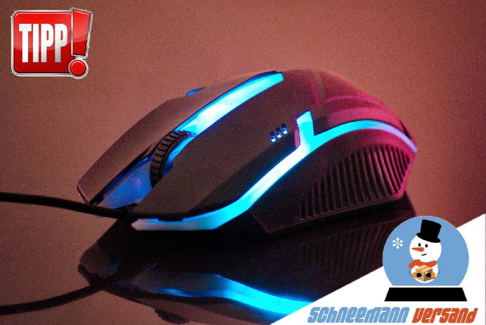 Schneemann-Versand Coole Gaming Maus Mouse Milang Blade M3 LED RGB Beleuchtung USB Kabel Laptop PC
