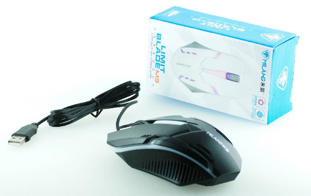 Schneemann-Versand Coole Gaming Maus Mouse Milang Blade M3 LED RGB Beleuchtung USB Kabel Laptop PC Rabatt