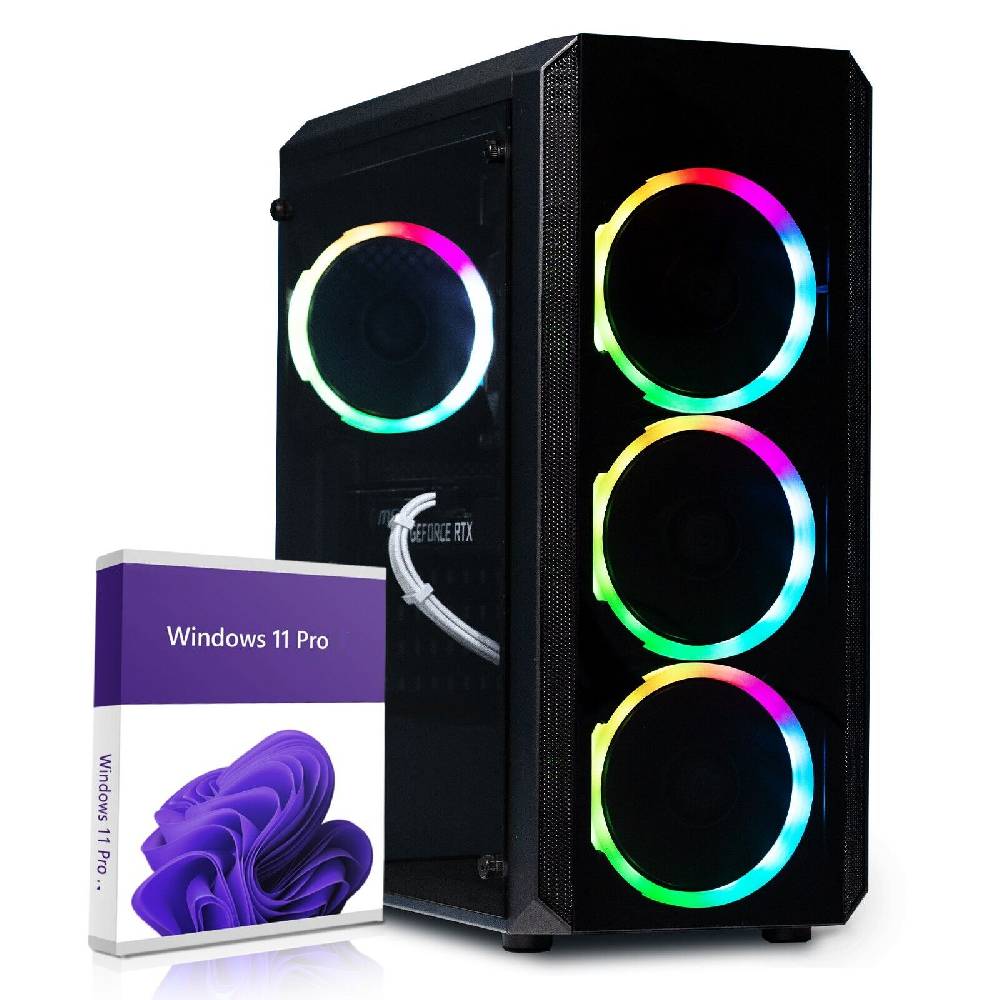 Smart7ONLINE High End Gaming PC 5,30GHz i9 Nvidia Geforce RTX 4070 32GB 1TB SSD WIN11 PRO