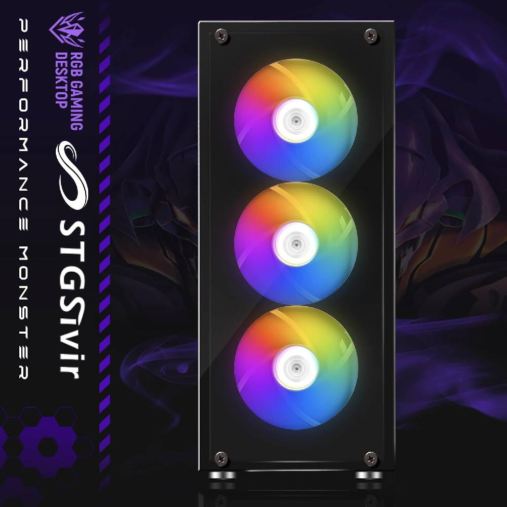 elocoshop Gaming Desktop-Pc, Intel Core I7 3,4 G Bis 3,9 G, Radeon RX 580 8G GDDR5, 16G, S Lagerräumung