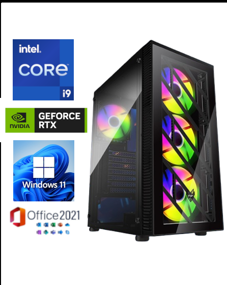 Hardwareartde Gaming PC│Nvidia RTX 4070│Intel Core i9-11900KF│bis 64GB RAM│bis 4TB SSD│Win 11
