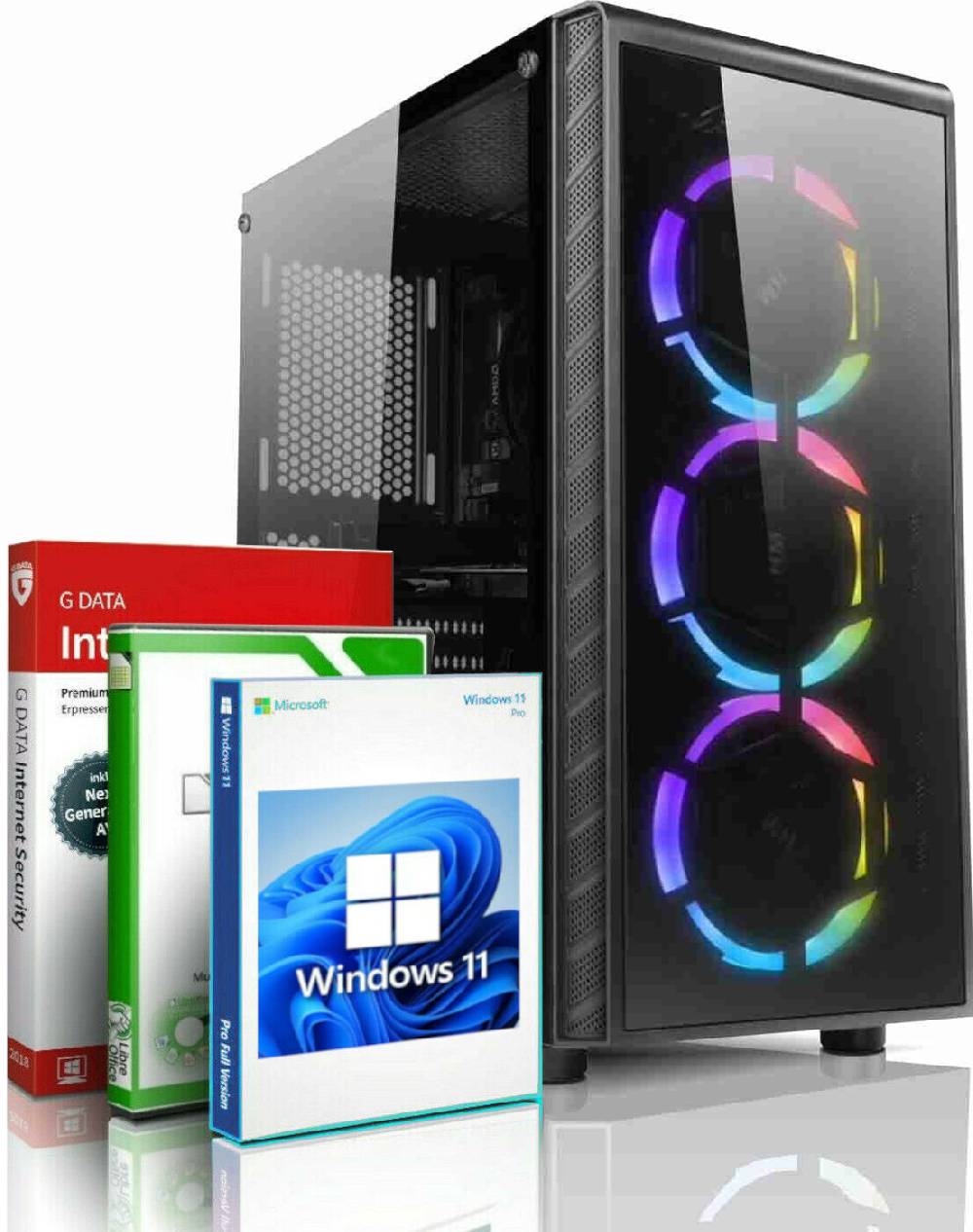 exo-gaming Windows 11 Gaming PC - Intel Core i5 10400F - 16GB RAM - 256GB SSD - GT1030 2GB