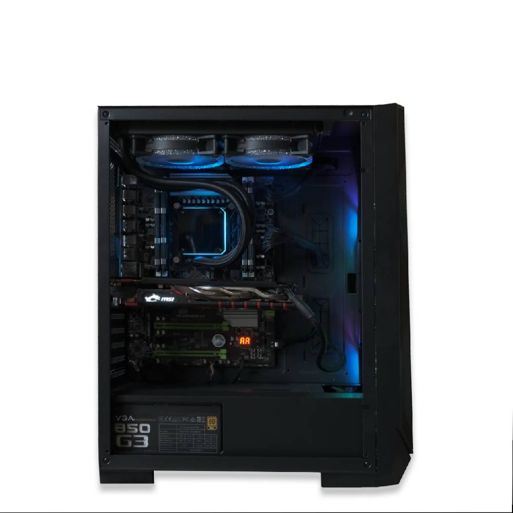 Alpha38 Gamer PC / Gaming Computer - RTX 4070 Wasserkühlung 12x 3.30 GHz CPU 128GB DDR4 Im Verkauf