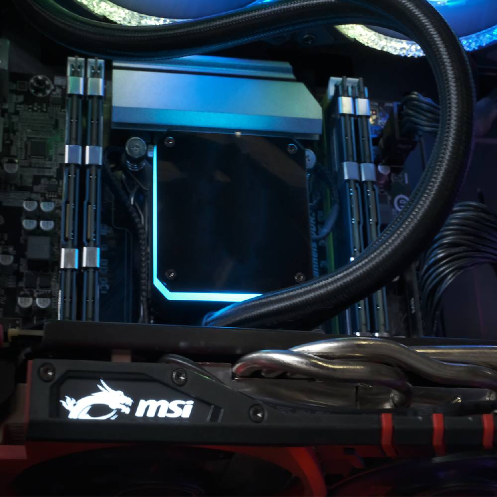 Alpha38 Gamer PC / Gaming Computer - RTX 4070 Wasserkühlung 12x 3.30 GHz CPU 128GB DDR4 Im Verkauf