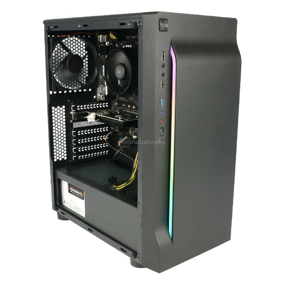 Workstation4u 8-Core RGB PC AMD Ryzen 7 ➤ 16GB RAM ➤ GeForce ➤ 500GB SSD ➤WLAN BT ➤Windows 10 Rabatt
