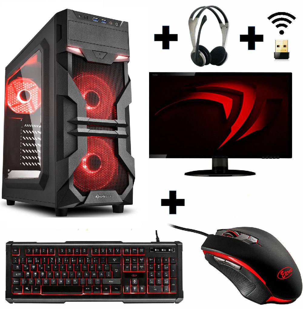 Hardware-for-you.de Gamer PC Komplett-Set Ryzen 4300G 4x 4,0 Ghz 2TB 16GB Gaming Win11 & 256 GB SSD