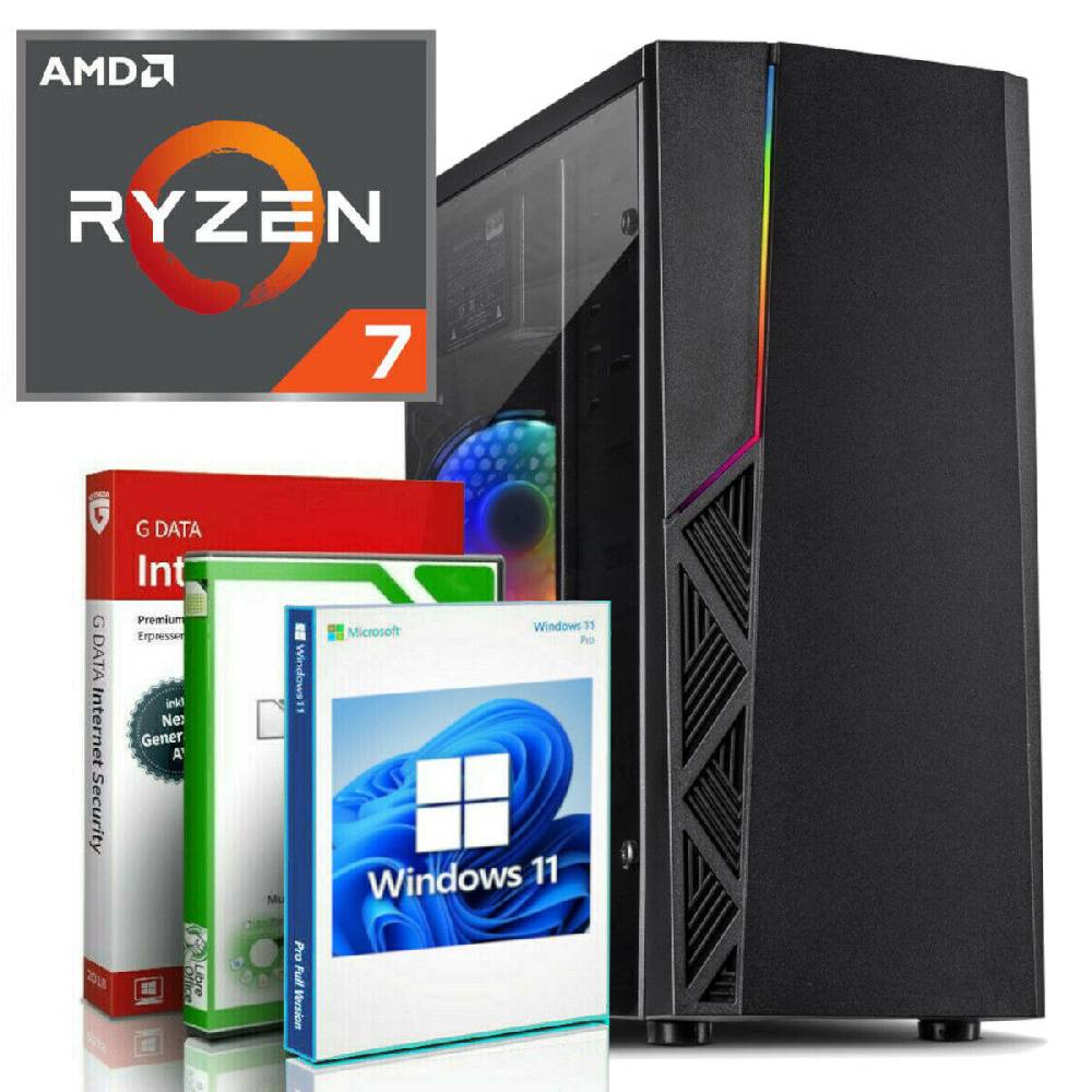 exo-gaming Windows 11 GAMING PC AMD RYZEN 7 4700S 16GB GDDR6 RX 550 2GB 256GB SSD Computer