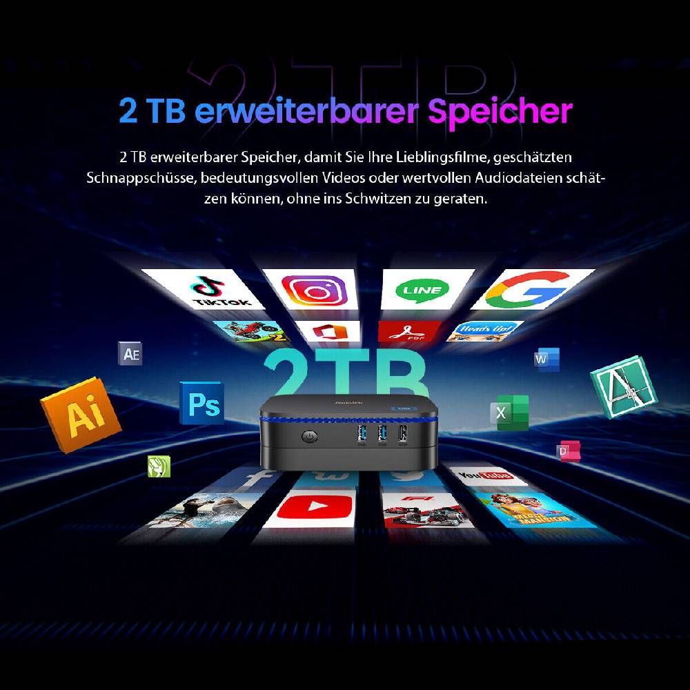 Blackview Global Official Blackview Mini PC Intel 12th Mini Desktop Computer 512GB 1TB SSD Bis zu 3.4GHz Letzter Tag