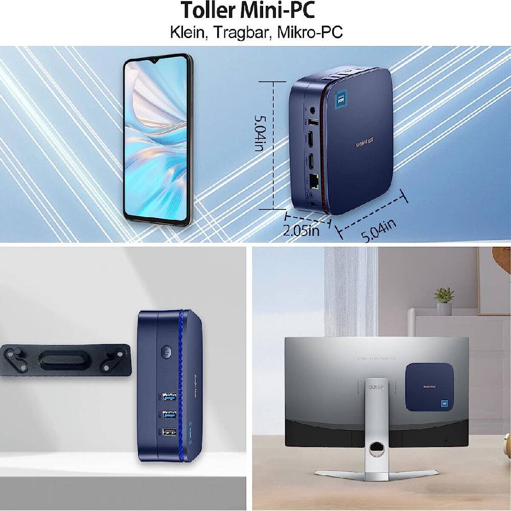 Blackview Global Official Blackview Mini PC Intel 12th Mini Desktop Computer 512GB 1TB SSD Bis zu 3.4GHz Letzter Tag