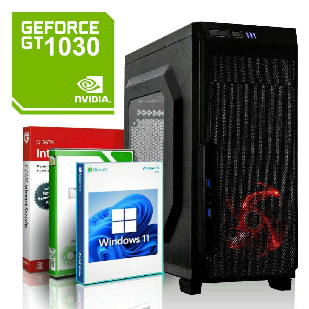 exo-gaming GAMING PC Windows 11 AMD AM4 950 4x3.8GHz GeForce GT1030 8GB DDR4 256GB Computer