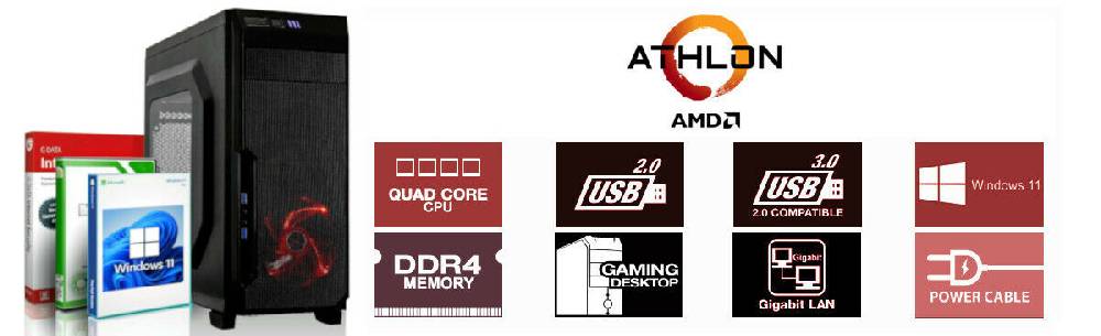 exo-gaming GAMING PC Windows 11 AMD AM4 950 4x3.8GHz GeForce GT1030 8GB DDR4 256GB Computer Nur noch ein Tag übrig