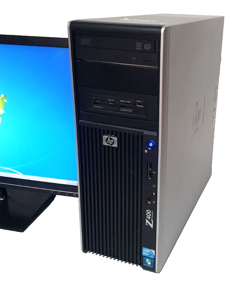edik.hifi.irina HP Z400 Windows 7 Pro Gamer PC Computer Quad 4x 3,06GHz 16GB 128GB 1TB K4000 3GB