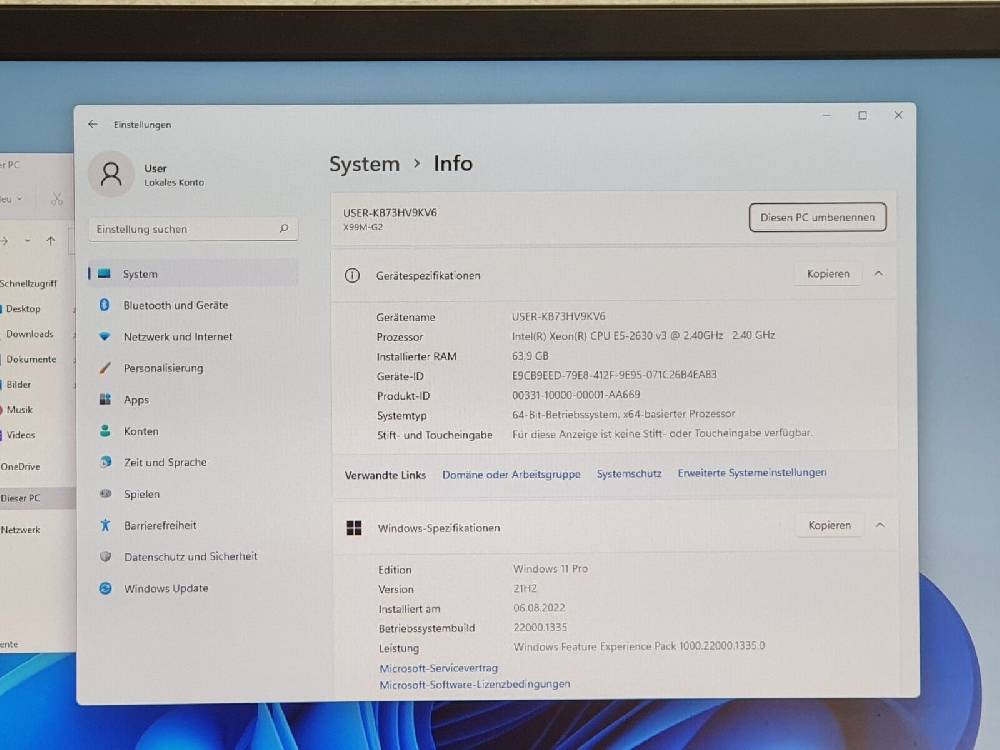 edik.hifi.irina X99M-G2 Gaming PC wie i7 8x 2,40GHz 64GB 1TB SSD Windows 11 Computer RX 560 4GB Vatertagsangebot