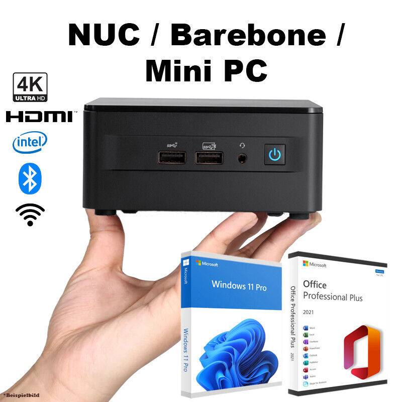 IT-Hardpulse NUC Barebone Mini PC i5 8GB DDR4 250GB SSD 1000GB 2.SSD Windows 11 Office 2021b Tiefpreis