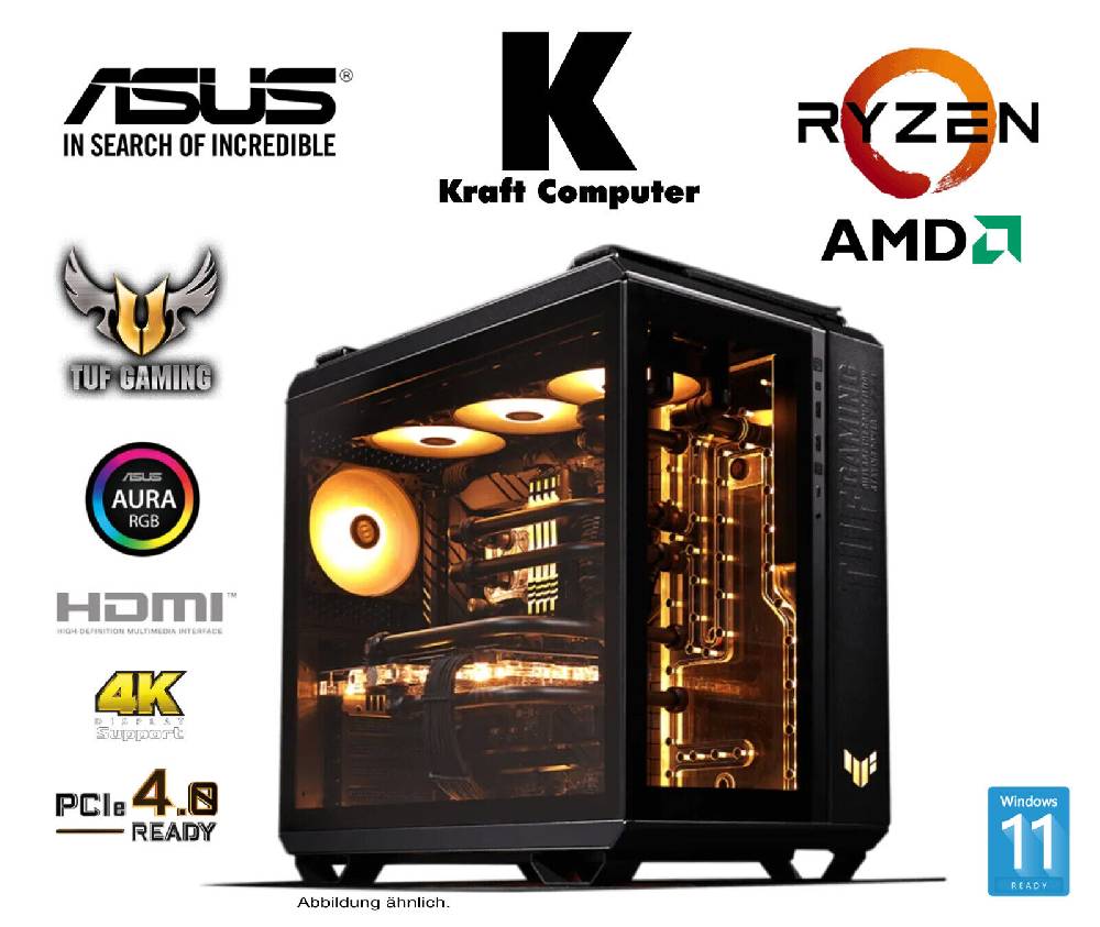 kraftcomputer ASUS TUF Gamer PC, AMD Ryzen 9 5900X (12x4,80GHz), 32GB DDR4, 1TB M.2, RTX 4060