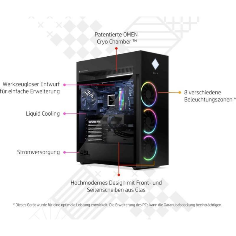 aitek-shop HP Omen 45l Desktop GT22-1000ng | i9-13900K | 64GB | 2x2TB SSD | RTX4090 | Win11 Im Verkauf