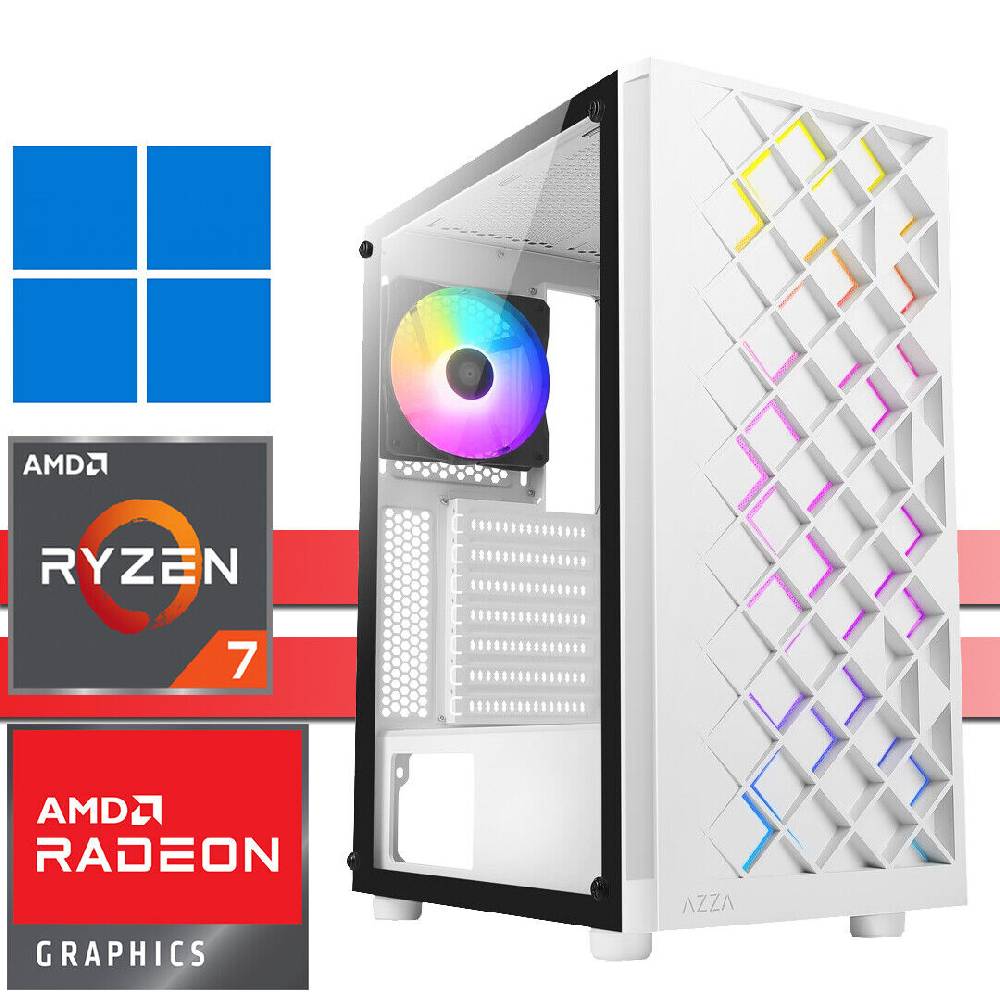 X-Hardware Shop Gaming PC│Ryzen 5700G│8x 4,60GHz│VEGA 8│bis 64GB RAM│NVMe SSD│HDD│Win 11 Pro