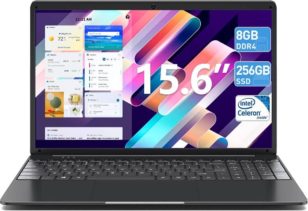 sgin-official-store-deutschland SGIN 15.6 Zoll Laptop Notebook Intel Celeron Quad-Core 2.8 GHZ 8GB RAM 256GB SSD
