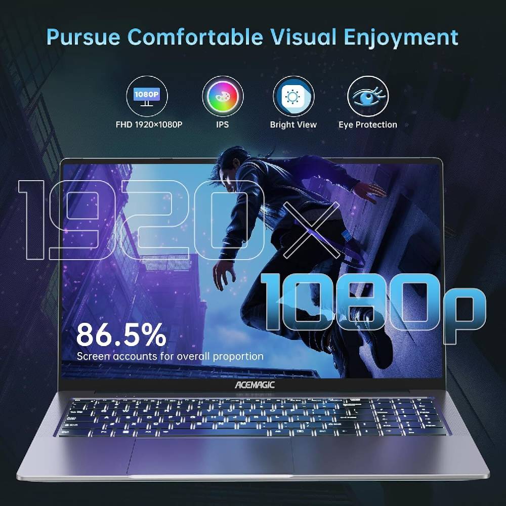 acemagic_deutschland ACEMAGIC 16.1" FHD Laptop AMD Ryzen 7 5700U 16GB DDR4 RAM 512GB SSD 5G/2.4G WIFI Weihnachtsangebot
