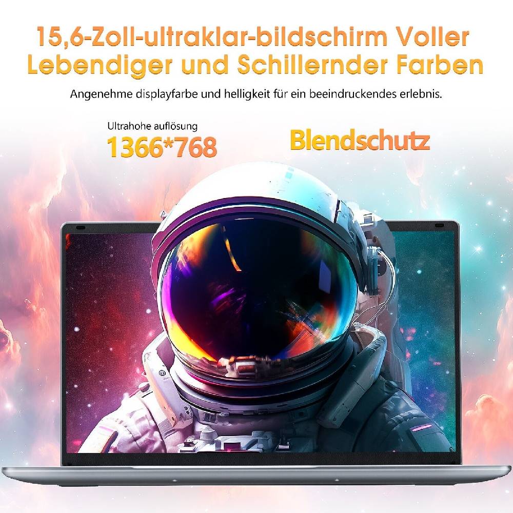 sgin-official-store-deutschland SGIN 15.6 Zoll Laptop Intel Celeron 2.8GHz 4GB Speicher 128GB eMMC HDMI Silber Jubiläumsangebot