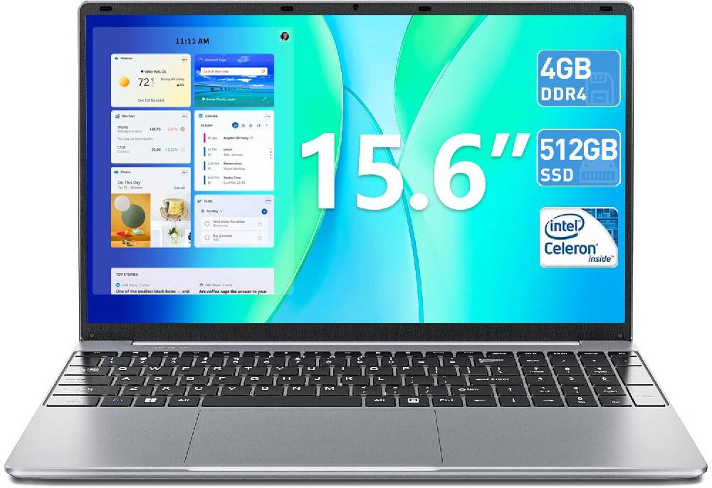 usus0003q-14 SGIN Laptop 4GB DDR4 RAM 512GB SSD 15.6 Inch Notebook Quad Core USB3.0 Mini HDMI