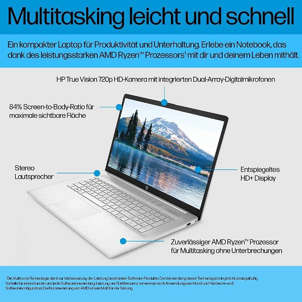 Buli Computer HP 17 FHD Notebook ~ Ryzen 5 - 6 Kerne 4GHz ~ 64GB RAM ~ 2TB SSD ~ Win 11 Pro Fabrikladen