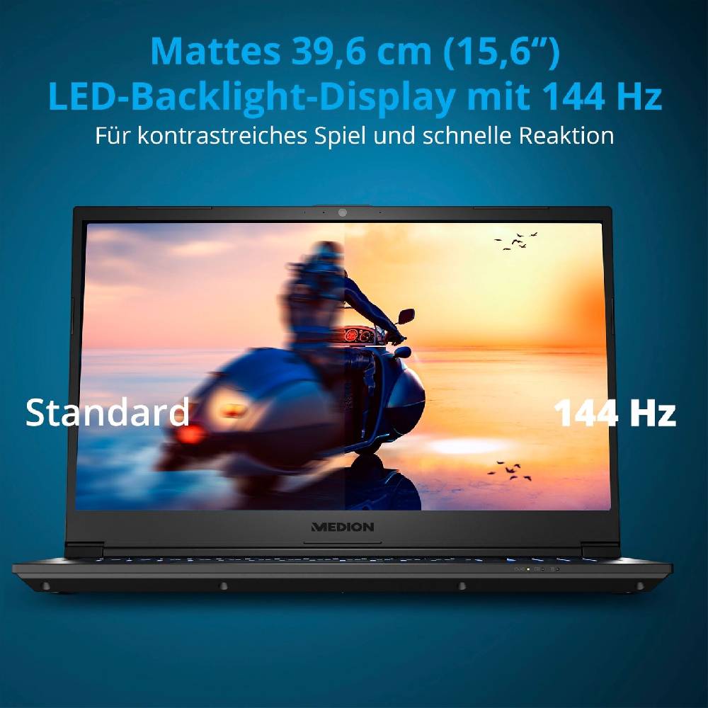 MEDIONshop-Deutschland MEDION ERAZER Crawler E30 Gaming Notebook 39,6cm/15,6" i5 12. Gen 512GB SSD 16GB Auslauf