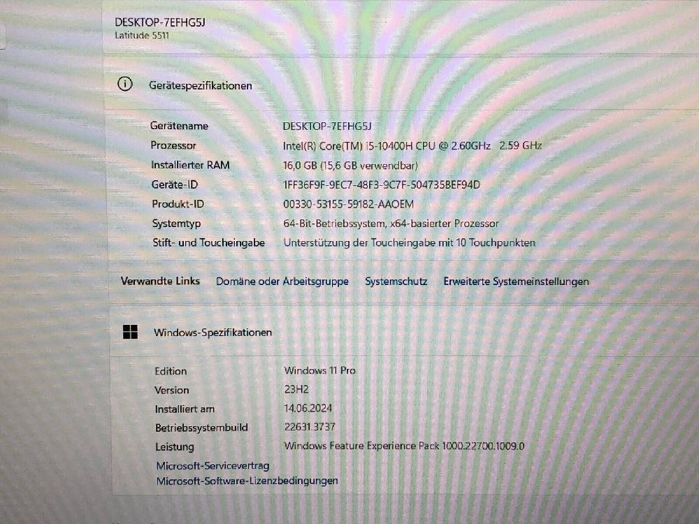 TradeMarket DELL Latitude 5511, 15,6" Touch Intel i5-10400H 16GB RAM 512GB M.2 SSD Win 11 Vatertagsangebot
