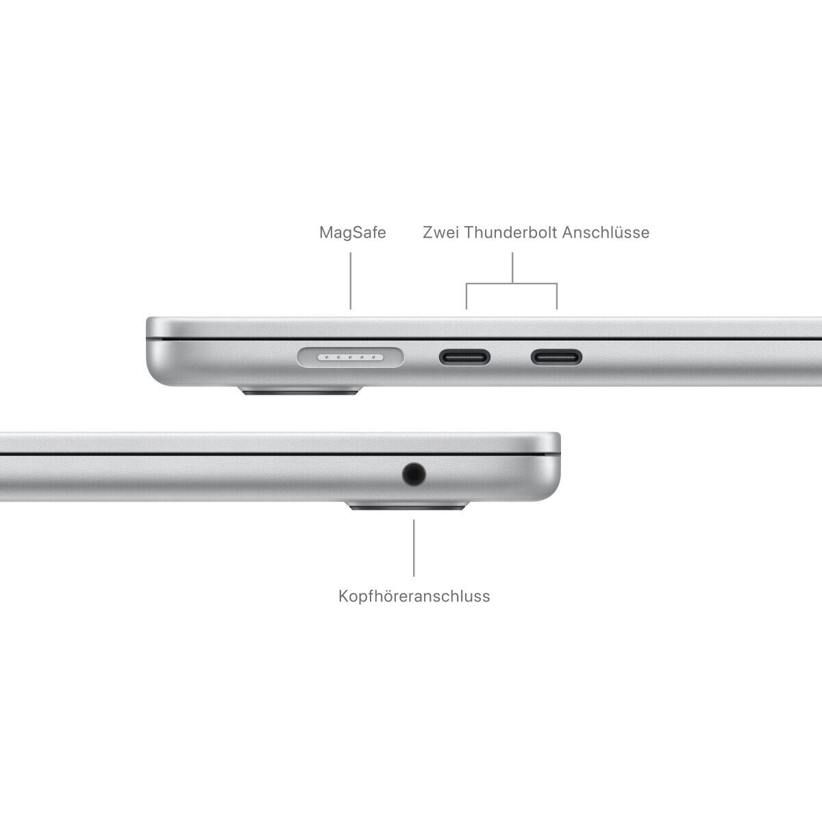 NBB - notebooksbilliger Laptop Apple MacBook Air 15" M3 MRYP3D/A Silber Apple M3 8-Core CPU, 8GB RAM, 25 Blitzangebot