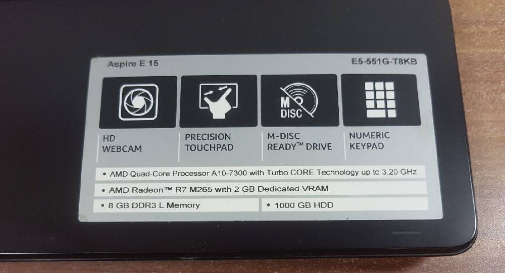 Bitte-Kaufe-Mich 15,6" Gaming Acer E5-551G AMD A10-7300 Quad 3,2GHz AMD Radeon R7 M265 8GB 1TB Wochenangebot