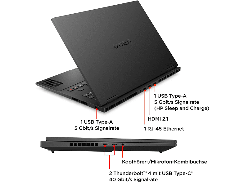 mediamarkt-rostock-brinckmansdorf Aussteller* HP Omen 16-WD035 Gaming Laptop 16 GB RAM, 512 GB SSD, RTX 4050 Nur noch ein Tag übrig