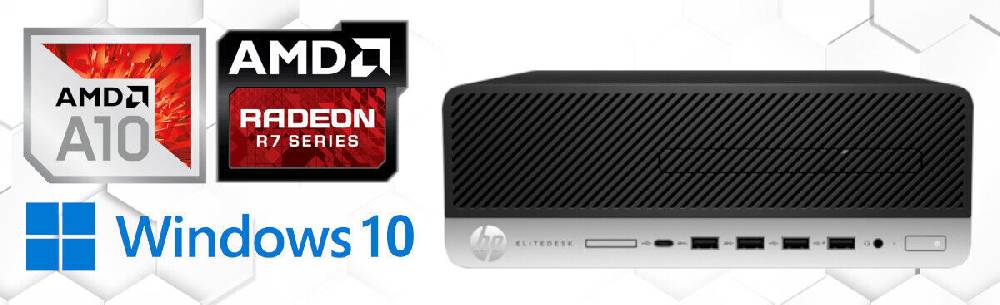exo-gaming HP Mini PC AMD A10-9700 4x3.8GHz 16GB DDR4 1TB SSD Radeon R7 Windows 10 Computer Sonderangebot der Fabrik