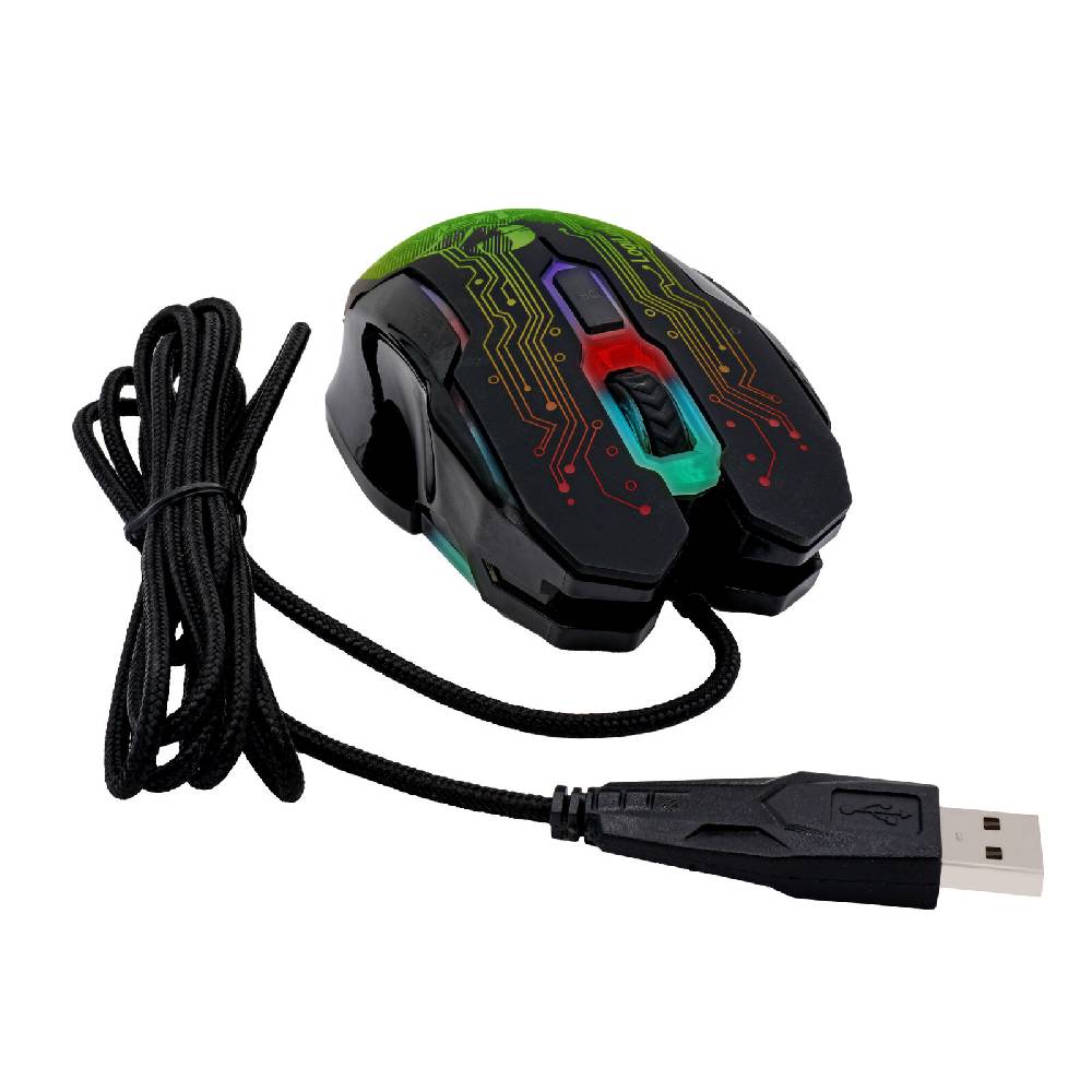 pricecore Shop Gaming Maus Optische USB Gamer Mouse 2400DPI Beleuchtet 6 Tasten PC Computer