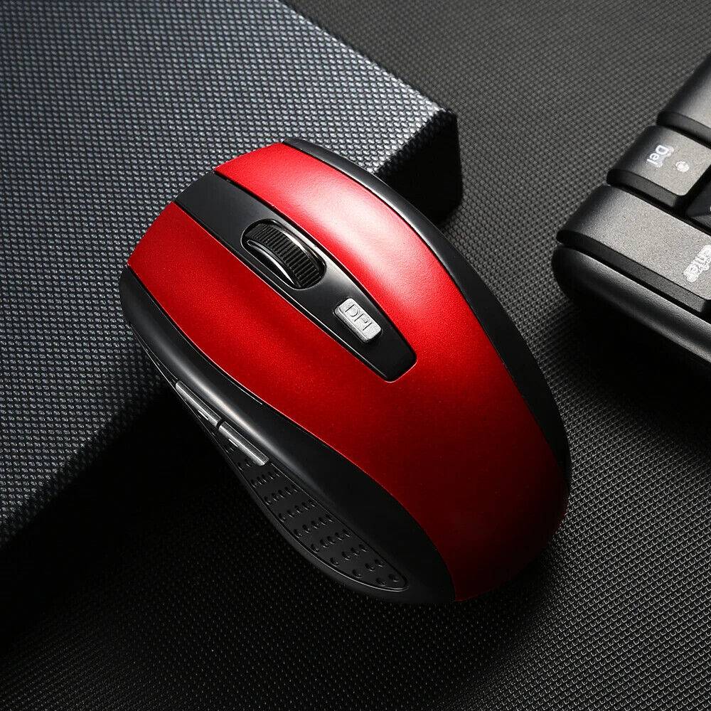 ADAH1318 Funk Maus Büro Kabellos Wireless Mouse Für PC Laptop Schwarz Grau Rot Blau USB Saisonschlussverkauf