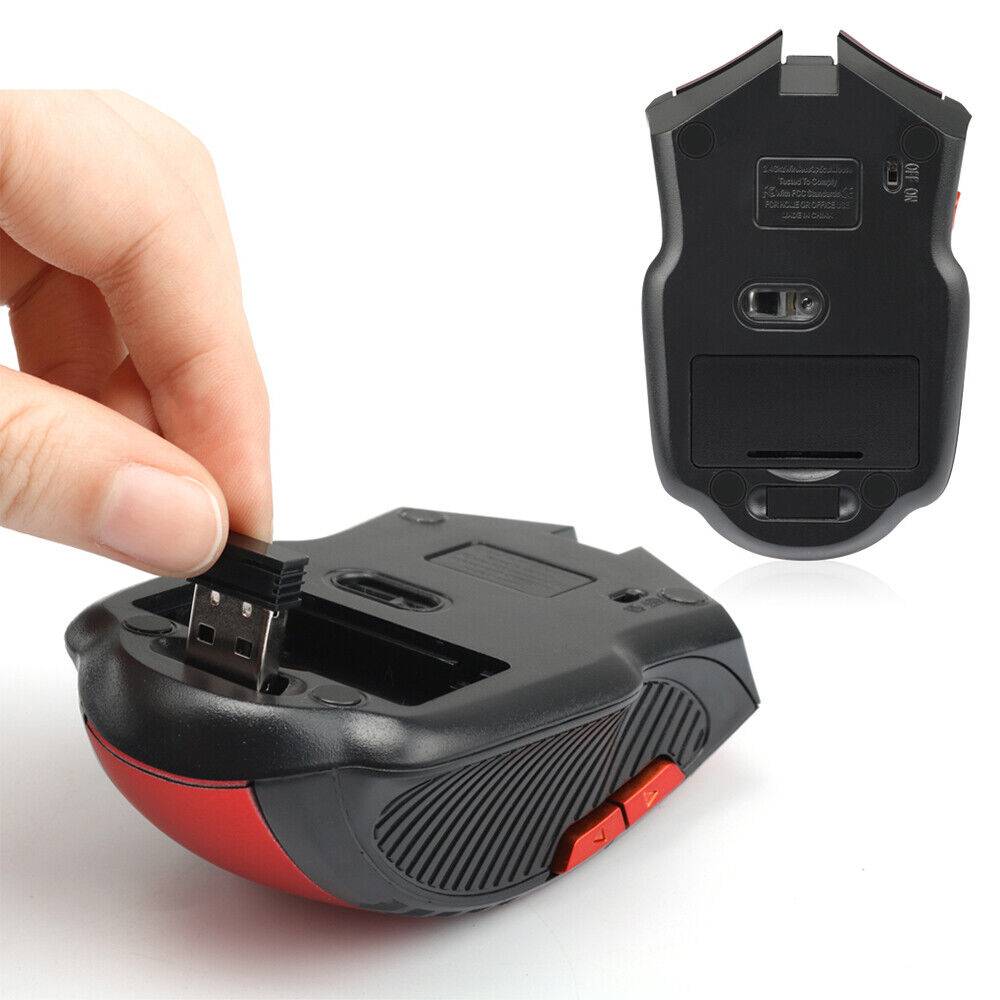 ADAH1318 Funk Maus Gaming Kabellos Wireless Mouse Für PC Laptop Schwarz Grau Rot Blau USB Cyber Monday